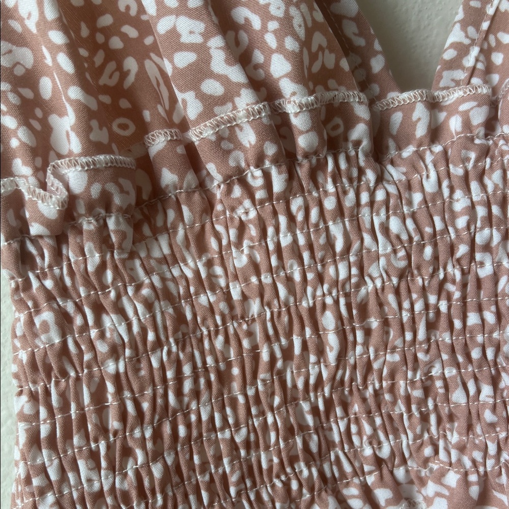 SHEIN Pink Floral Smocked Tank Top - Picture 4 of 4